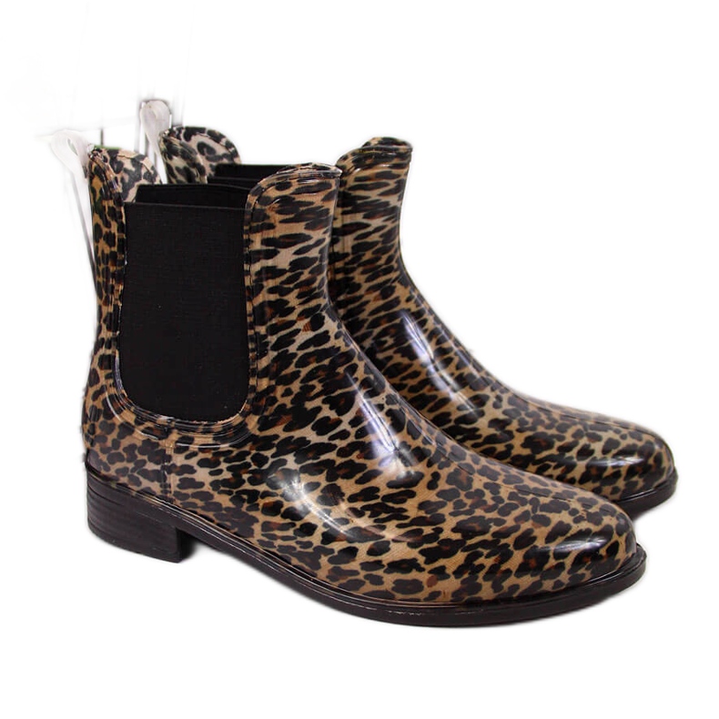 Damen Galoschen Chelsea Boots Leopard braun T.Sokolski