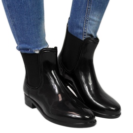 Damen-Galoschen schwarz lackierte Jodhpur-Stiefel T.Sokolski