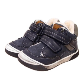 Jungen Winterstiefel mit Klettverschluss Marineblau American Club