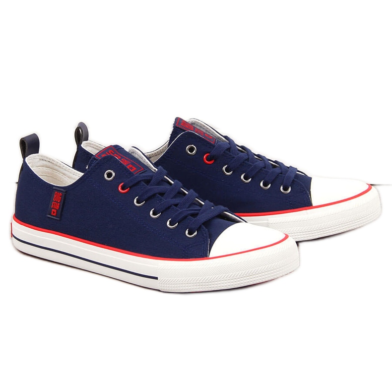 Herren-Low-Top-Sneaker Marineblau Big Star JJ174060 navy blau