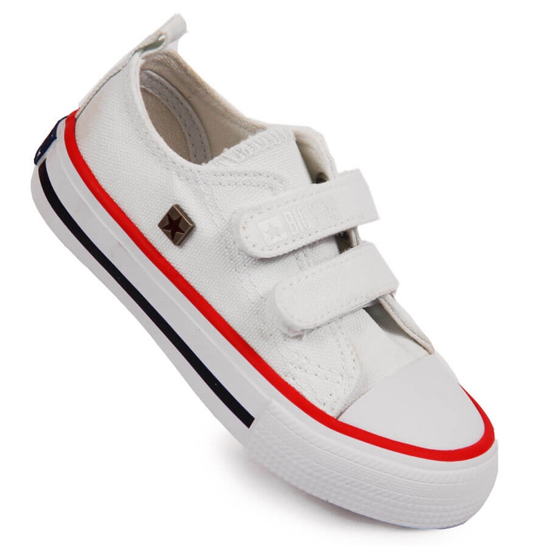 Weiße Turnschuhe für Kinder mit Klettverschluss Big Star HH374095