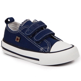 Kinderturnschuhe mit Klettverschluss marineblau Big Star HH374097