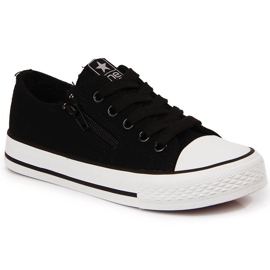 Schwarze NEWS Kinder-Sneaker mit Reißverschluss