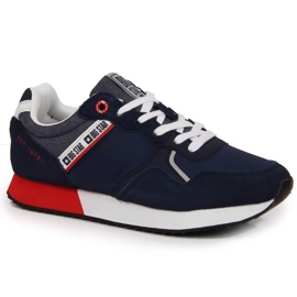 Herren Sportschuhe aus Leder marineblau Big Star JJ174146