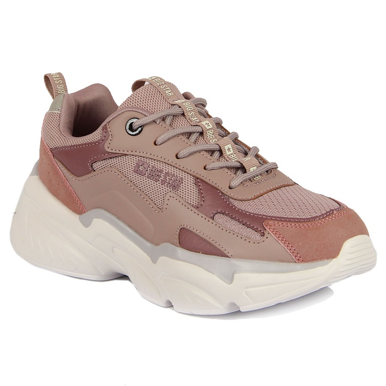 Sportschuhe für Damen auf dem pinkfarbenen Big Star-Plateau HH274258 rosa