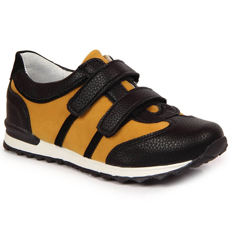 Jungenschuhe mit Klettverschluss camel Kornecki 6291 schwarz mehrfarbig