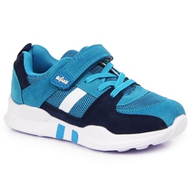 Sportschuhe für Jungen mit Klettverschluss blau Befado marineblau