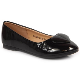 Ballerinas für Mädchen mit Herz schwarz Vinceza