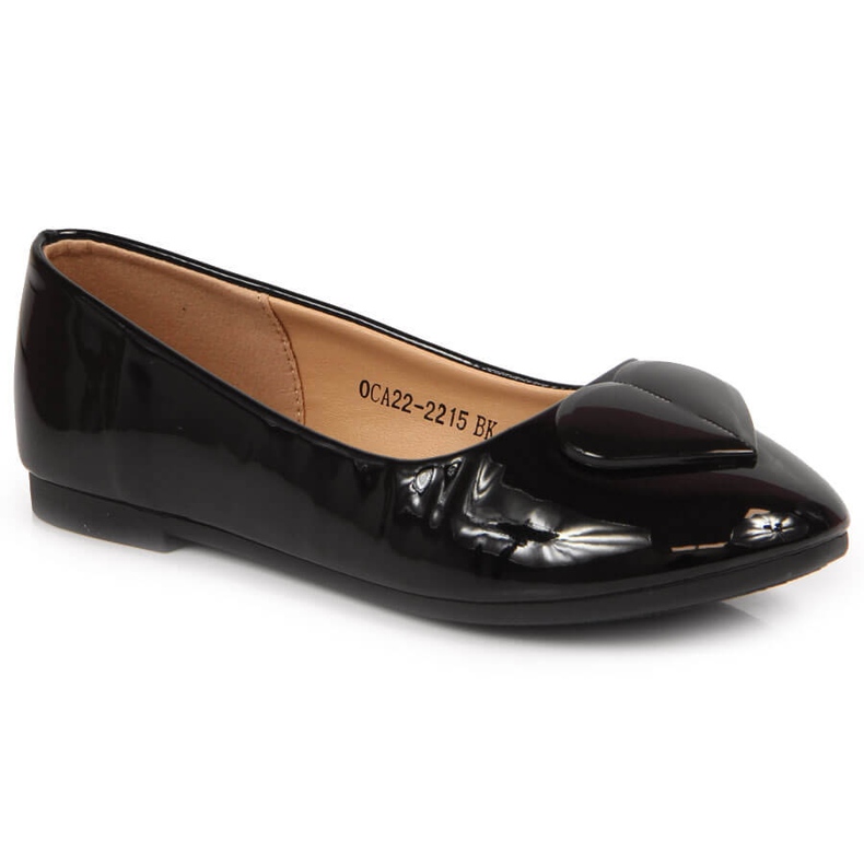 Ballerinas für Mädchen mit Herz schwarz Vinceza