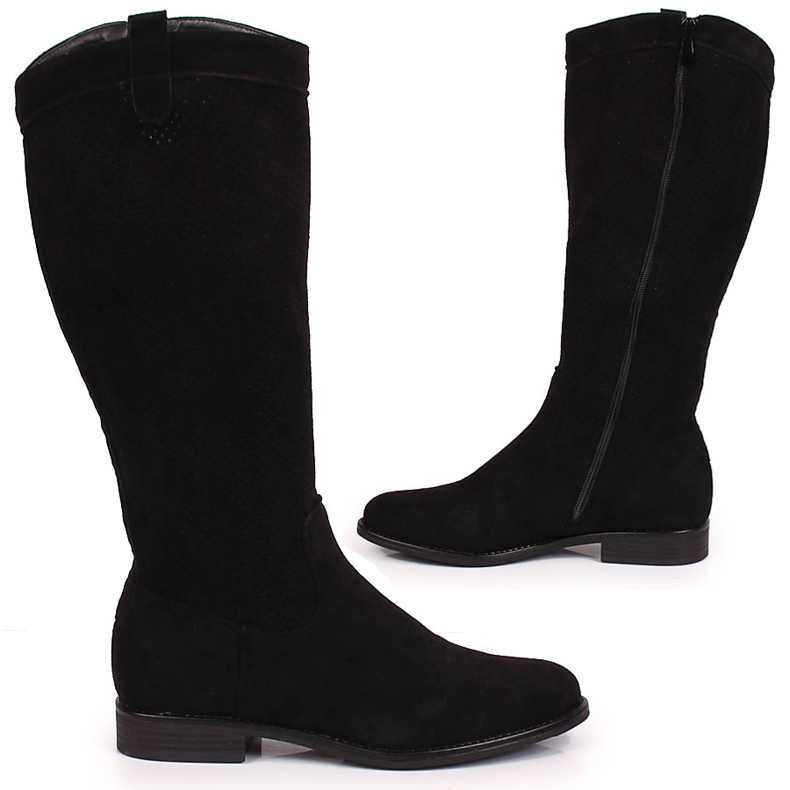 S.Barski Schwarze Springstiefel für Damen S. Barski