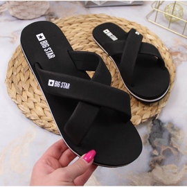 Schwarze Schaumstoffhausschuhe Big Star JJ274A338