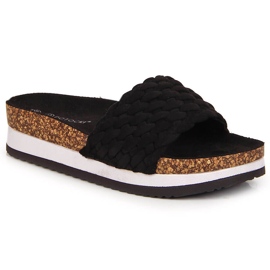 Schwarze Potocki Plateau-Slipper für Damen