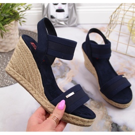 Sandalen Espadrilles auf Wedges Marineblau Big Star JJ274977