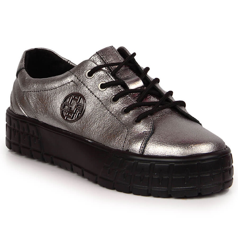 Silberne Damenlederschuhe Filippo Silber silber-