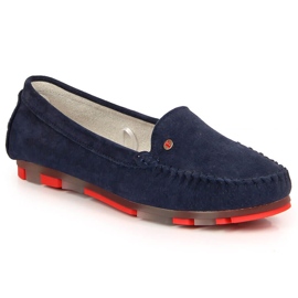 Marineblaue Wildleder-Loafer für Damen Filippo