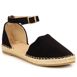 Schwarze Espadrilles-Sandalen für Damen Jezzi