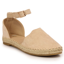 Beige Espadrilles für Damen Jezzi Sandalen