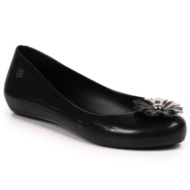 Ballerinas meliski für damen mit einer blume schwarz Zaxy JJ285048