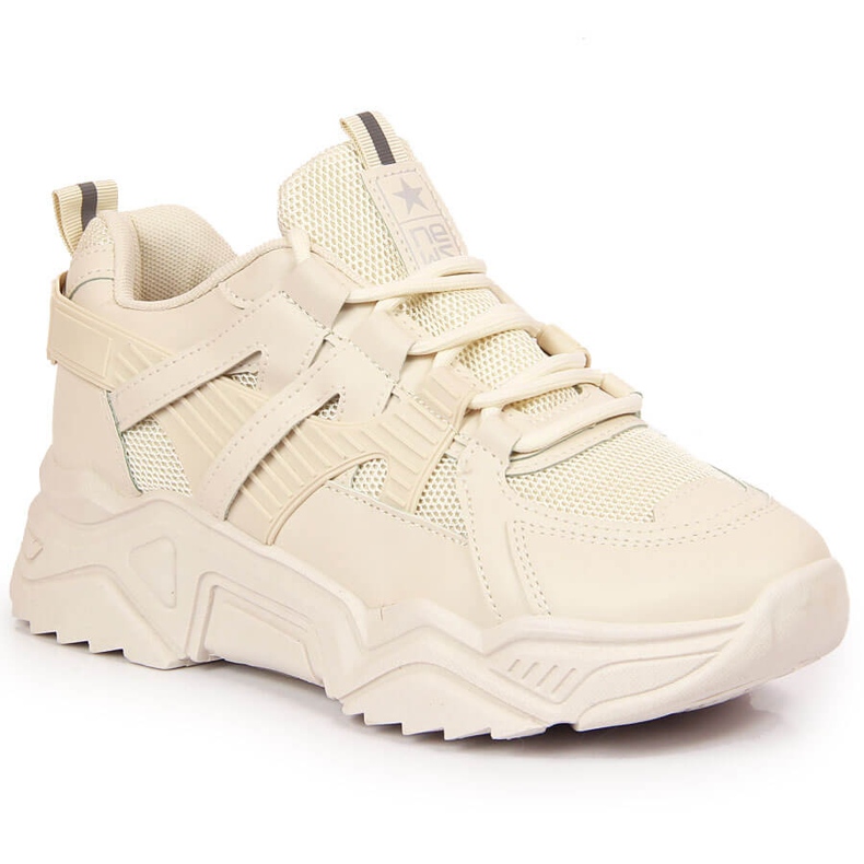 Damen Sportschuhe auf dicker Sohle, beige NEWS