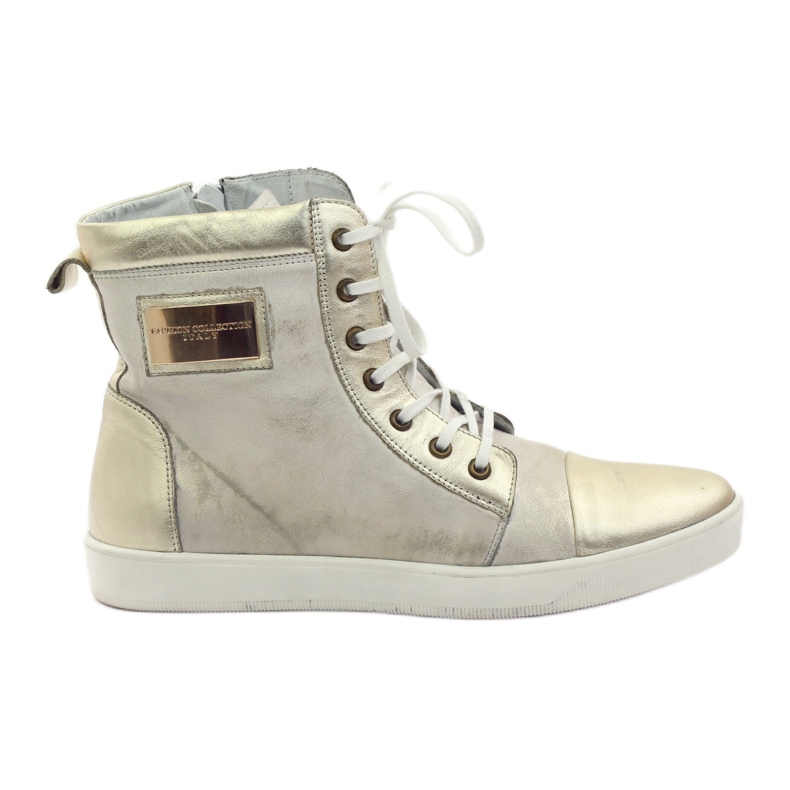 High Gold Nikopol 522 Leder Sneakers weiß mehrfarbig golden