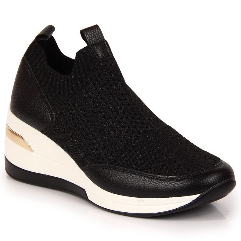 Schwarze Keilsneaker für Damen Artiker