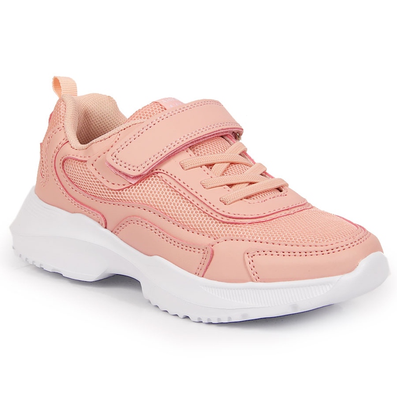 Pinker American Club Sportschuh für Mädchen mit Klettverschluss rosa