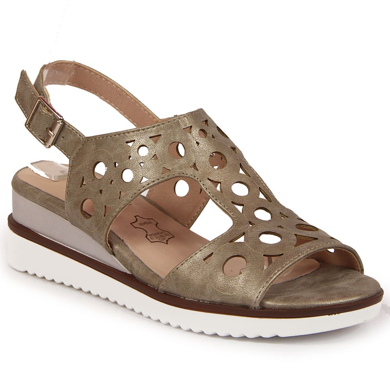 Keilsandalen für Damen Jezzi golden