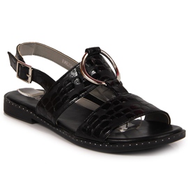 Schwarze Damensandalen von Jezzi