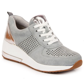 Damen Keilschuhe blau Jezzi