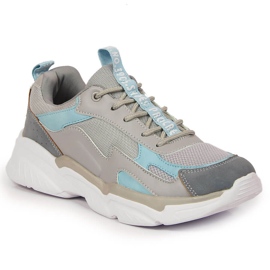 Bequeme graue Vinceza Sportschuhe für Damen