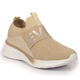 Damen Sportschuhe schlüpfen auf beige Vinceza