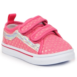 Pinkfarbene Atletico Mädchen-Sneakers mit Klettverschluss rosa