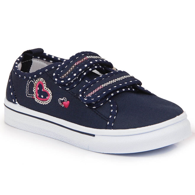 Marineblaue Turnschuhe mit Klettverschluss von Atletico für Mädchen