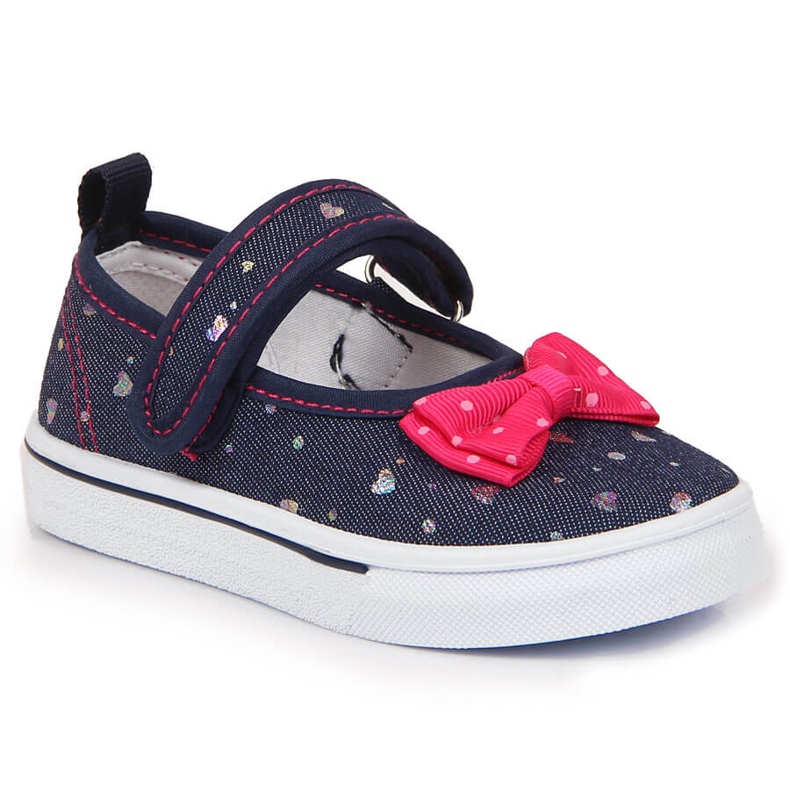 Ballerinas für Mädchen mit Klettverschluss Atletico marineblau navy blau