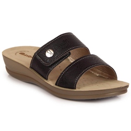 Schwarze Inblu Damenschuhe mit schwarzem Klettverschluss