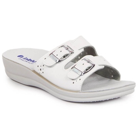 Weiße Inblu Damen-Sandalen mit Keilabsatz