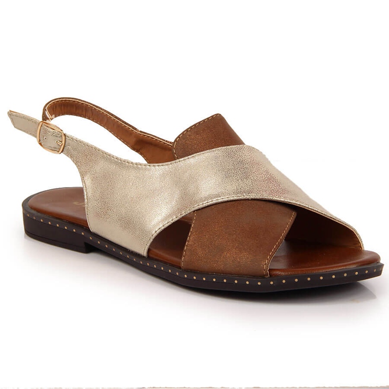Goldfarbene Jezzi-Sandalen für Damen golden