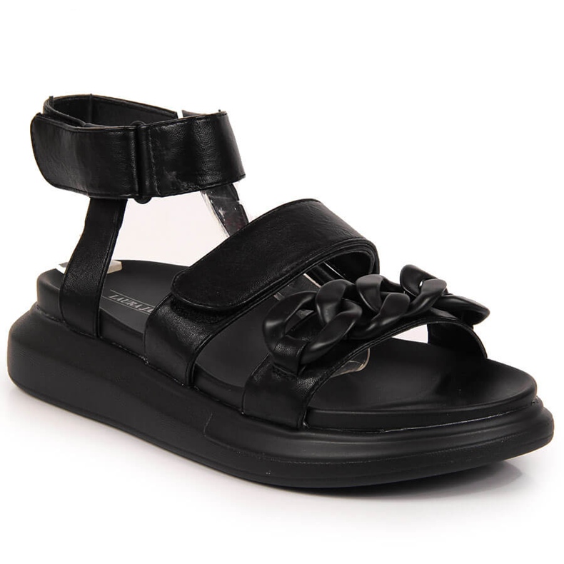 Schwarze Plateau-Sandalen von Laura La.Fi