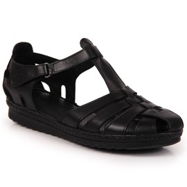 T.Sokolski Schwarze Damensandalen mit Klettverschluss von T. Sokolski