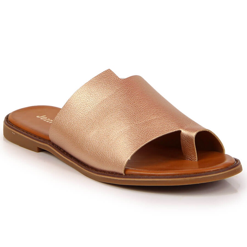 Goldene Flip-Flops für Damen Jezzi