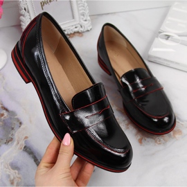 Leder Damenschuhe lordsy lackiert schwarz Juma