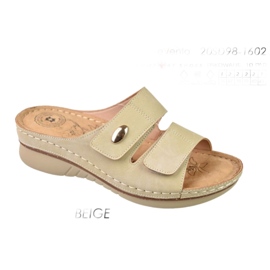 Jezzi Klett-Hausschuhe Evento 20SD98-1602 Beige