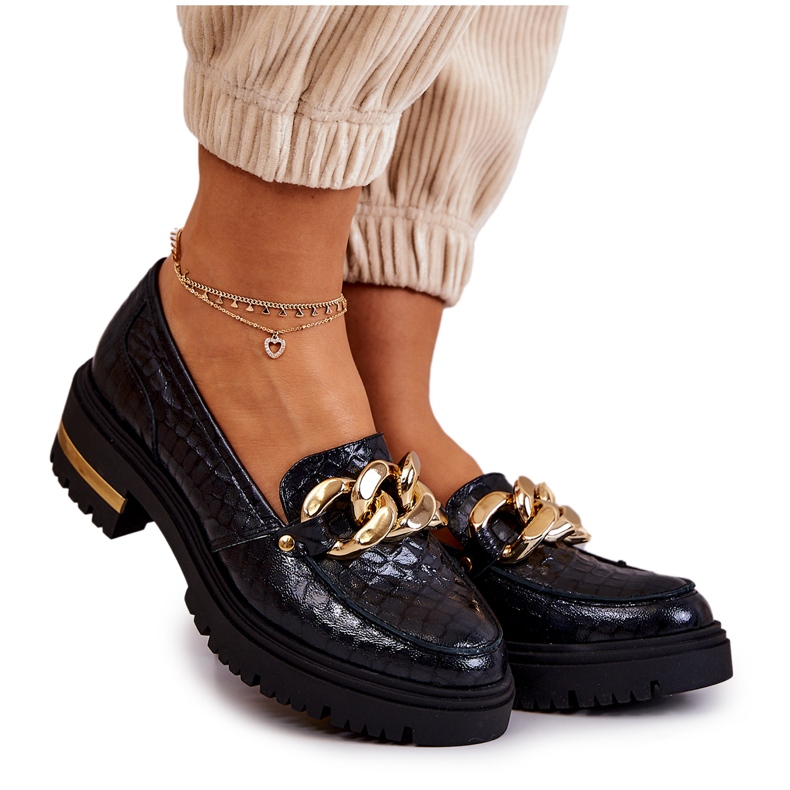 PA2 Damen-Loafer Leder-Loafer Black Mollie schwarz