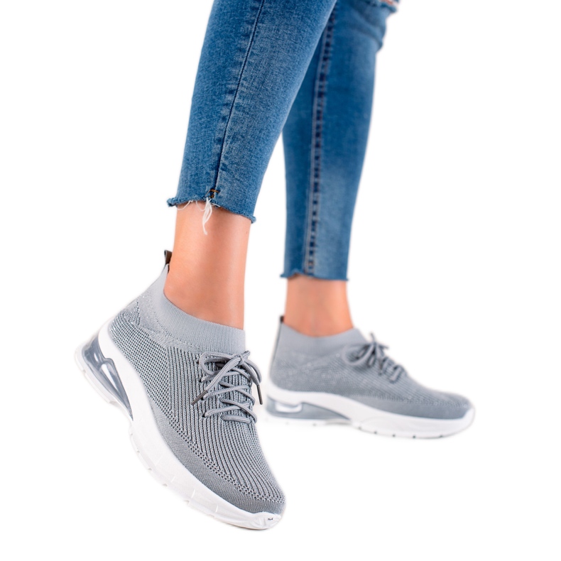 W. Potocki Sportschuhe mit Brokat Potocki grau