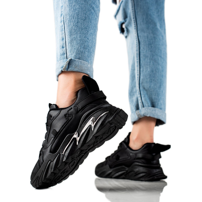 W. Potocki Potocki schwarze Turnschuhe