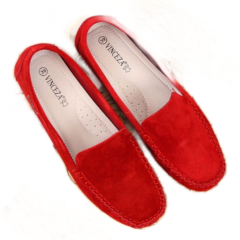 Rote Leder-Slipper aus Vinceza