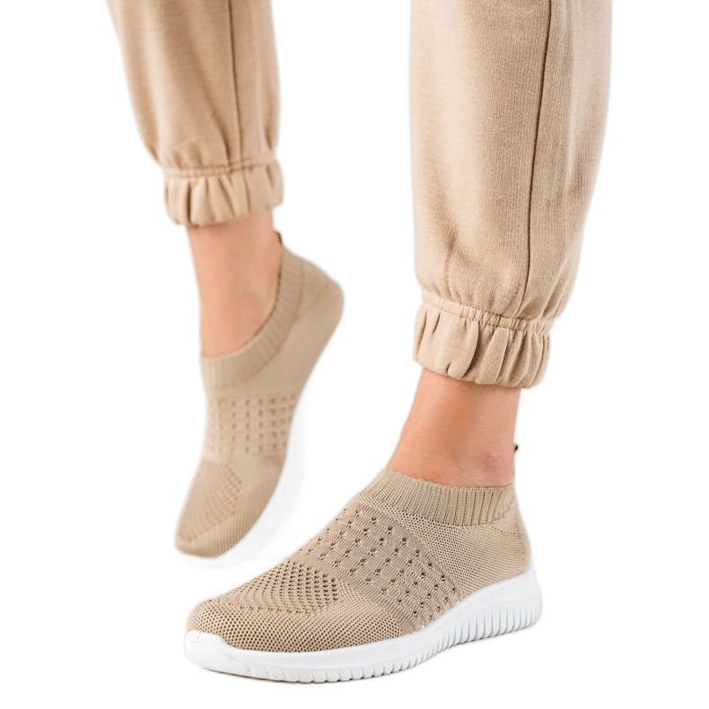 W. Potocki Potocki Slip-On Sportschuhe beige