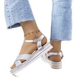 Silberne Chirnside-Sandalen für Damen