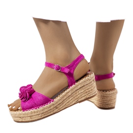 Pinke Espadrilles auf der Plattform Straden rosa