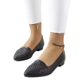 Schwarze, durchbrochene Ballerinas von Jarrett